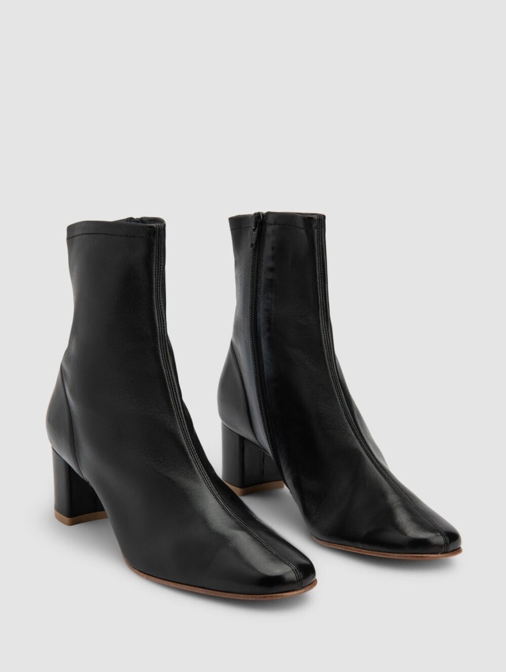 NWT By Far Sofia Leather Boots Black